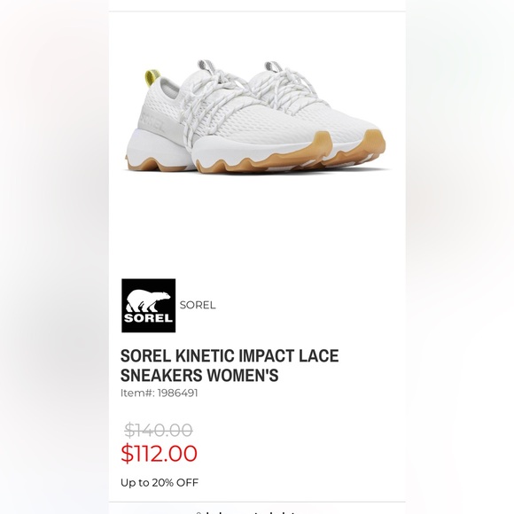 EUC Sorel Kinetic Impact lace sneakers sz8 - Picture 3 of 7